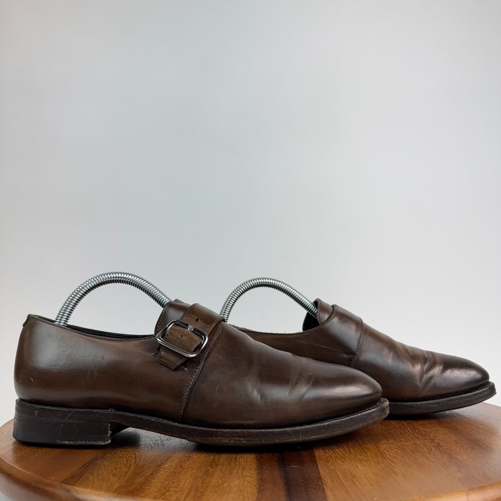 Mens Suitsupply Brown Leather Monk Strap Oxford Dress Shoes Size‎ EU 38 US 5 M